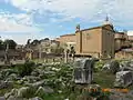 13 November 2013 View of the Curia Julia and the church of St. Martina and Luca