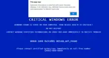 fake tech support scam popup