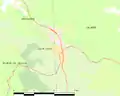 Map of Le Perthus and its surrounding communes