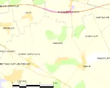 Map of the commune