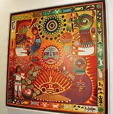 Yarn painting at the Museo de Arte Popular in Mexico City